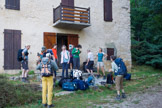 Dinsdag 23 juni. Het tweede boswachtershuis, vlak voor vertrek (derde wandeldag).